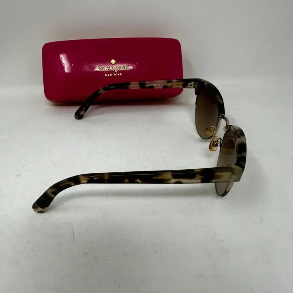 Kate Spade Women's Dark Glasses Cat Eye Tortoise Shell With Case Summer Style